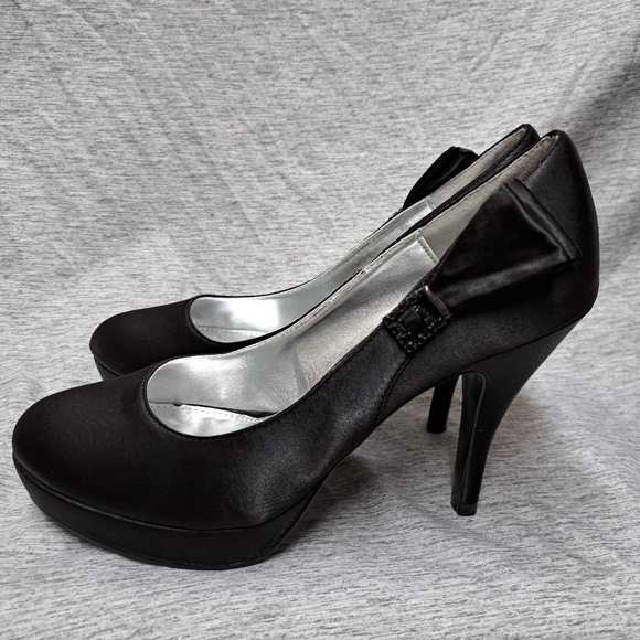 Unlisted women's satin dress platform heels size 9 good condition - Picture 8 of 13